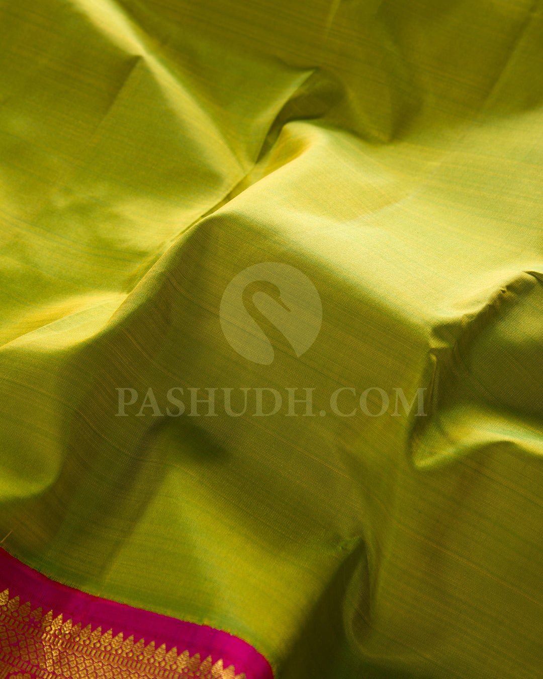 Light Green And Bright Pink Traditional Kanjivaram Silk Saree - SVJ56