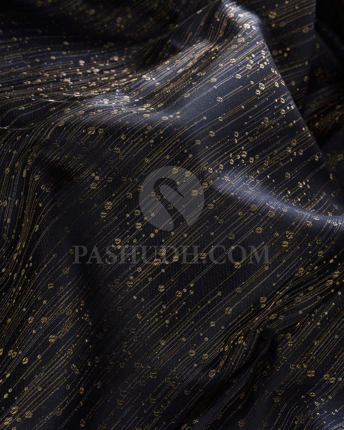 Black Borderless Kanjivaram Silk Saree - DJ305(H)