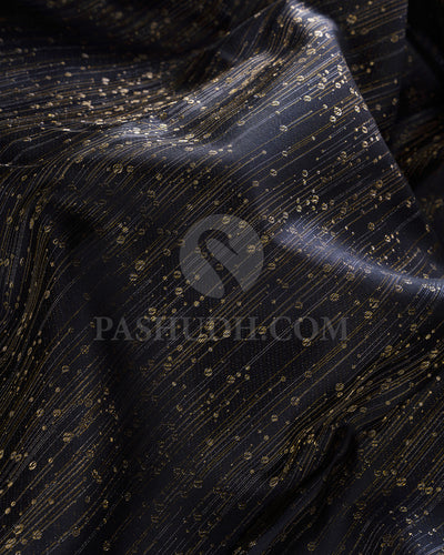 Black Borderless Kanjivaram Silk Saree - DJ305(H)