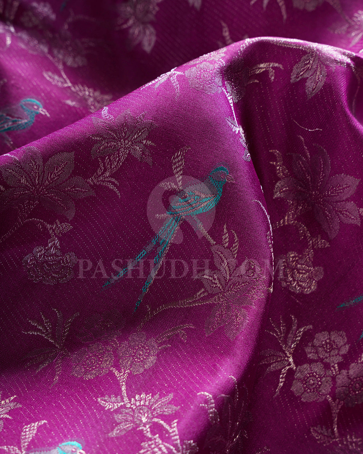 Heather Purple And Old Rose Kanjivaram Silk Saree - DJ348(A)