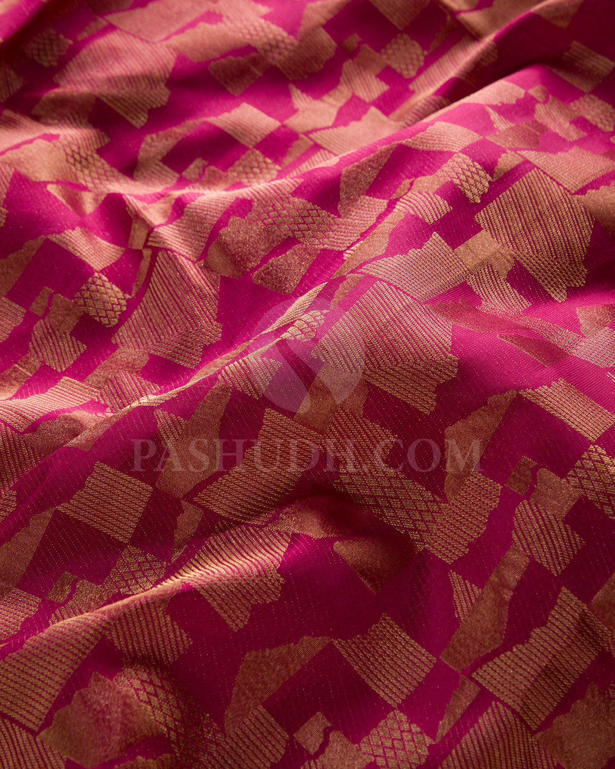 Rasberry Pink Kanjivaram Silk Saree - DT287( C )