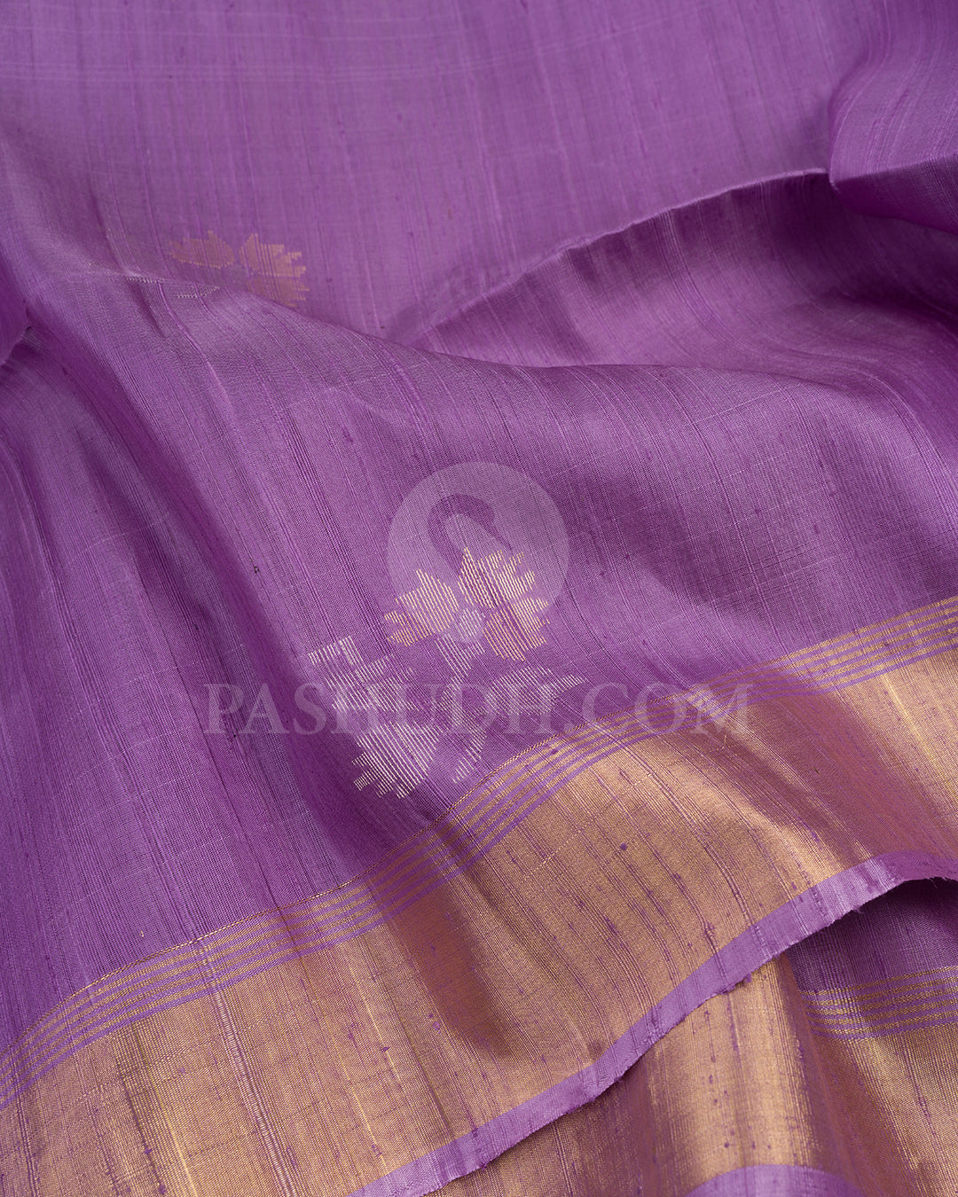 Lavender and Mauve Dupion Soft Silk Saree - AC51