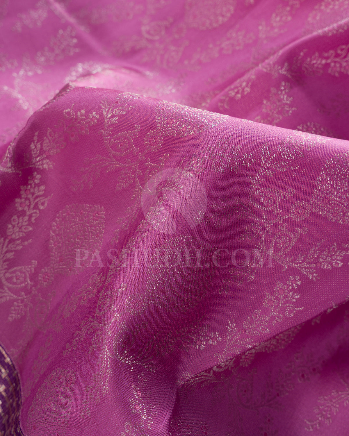 Baby Pink And Lavender Kanjivaram Silk Saree - DT260(E)