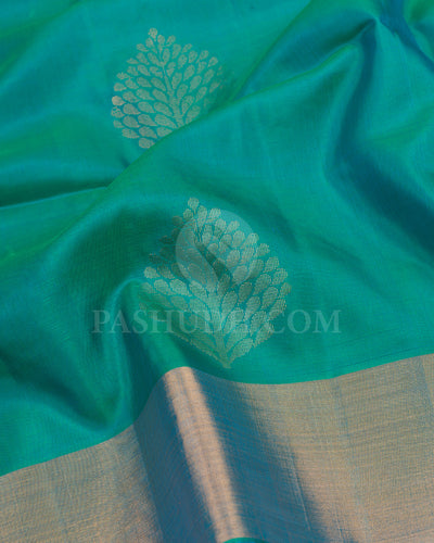 Dual Tone Blue and Candy Pink Soft Silk Saree - AC69