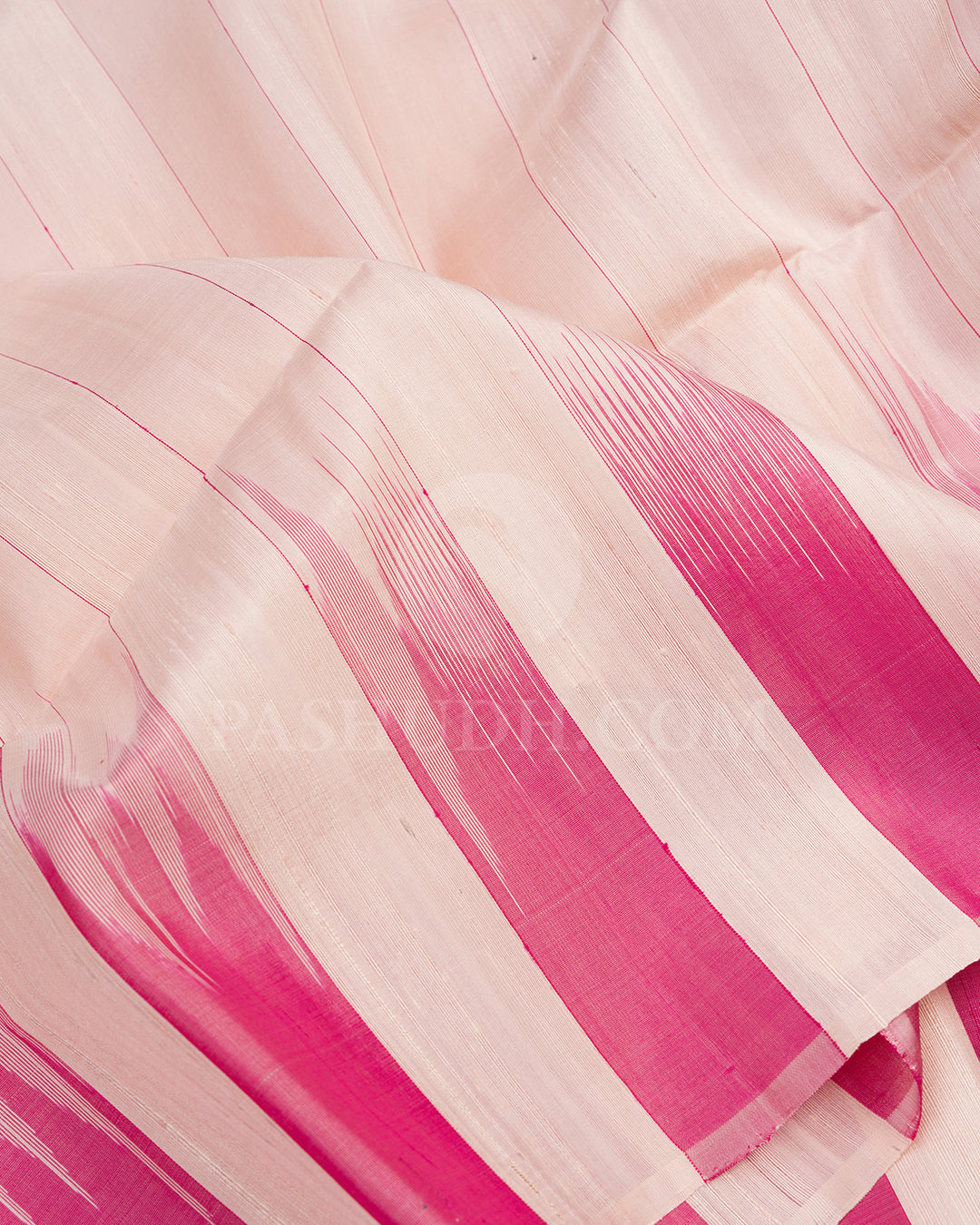 Lace Pink and Fuchsia Pink Dupion Soft Silk Saree - AC109