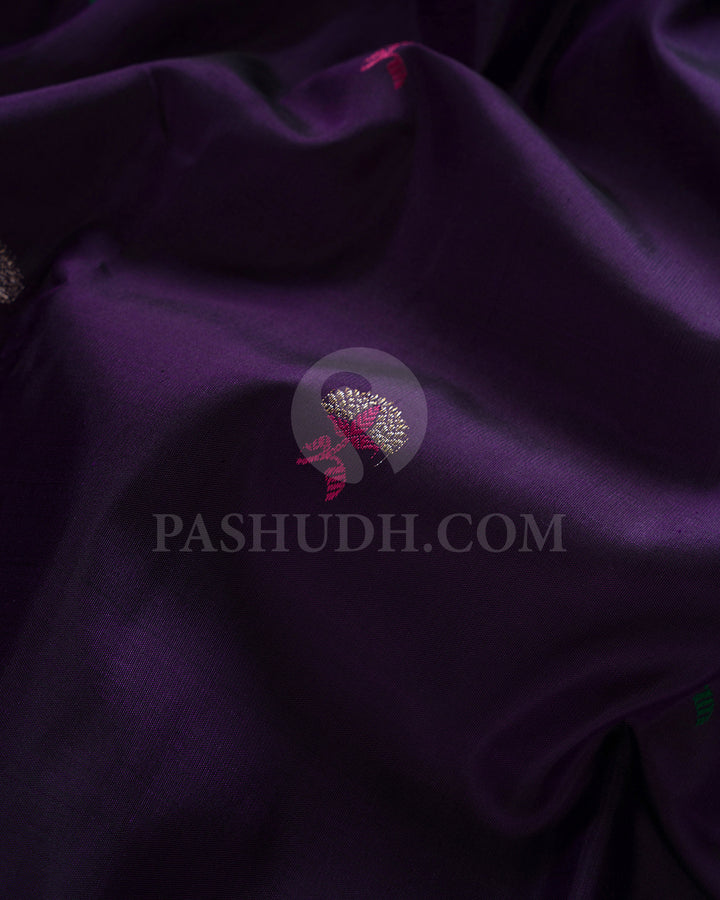 Royal Purple Kanjivaram Silk Saree - S1368(A)