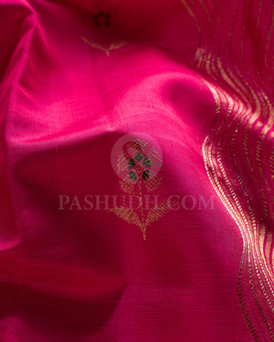 Dark Pink Kanjivaram Silk Saree - S1061(F)