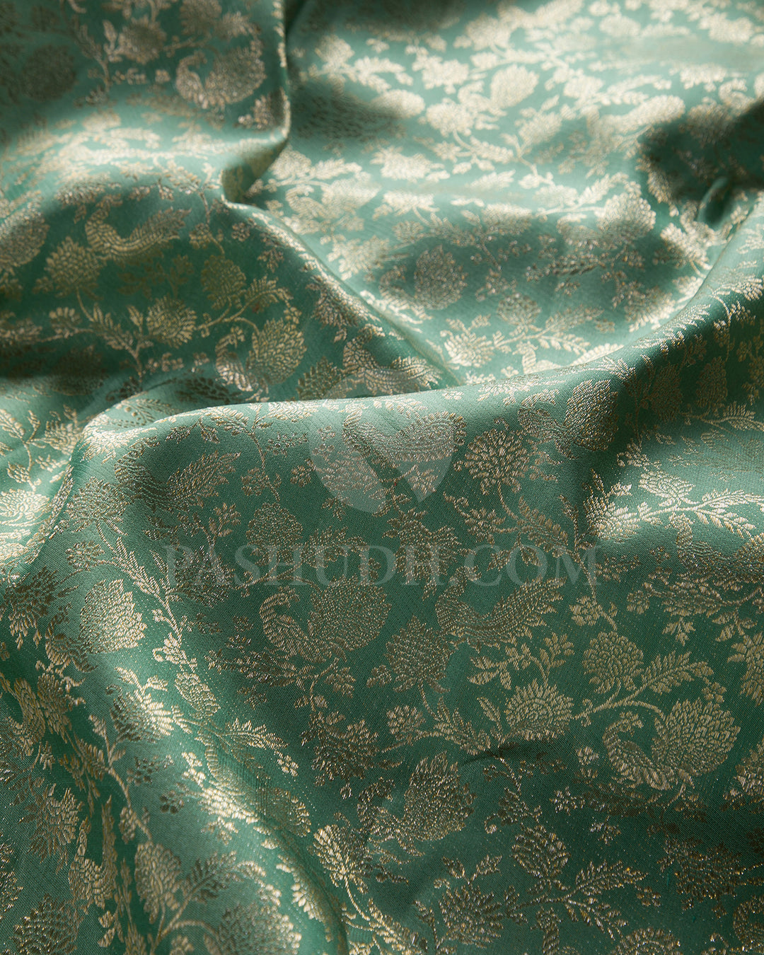 Pastel Teal, Blue And Violet Kanjivaram Silk Saree - S1151(E)