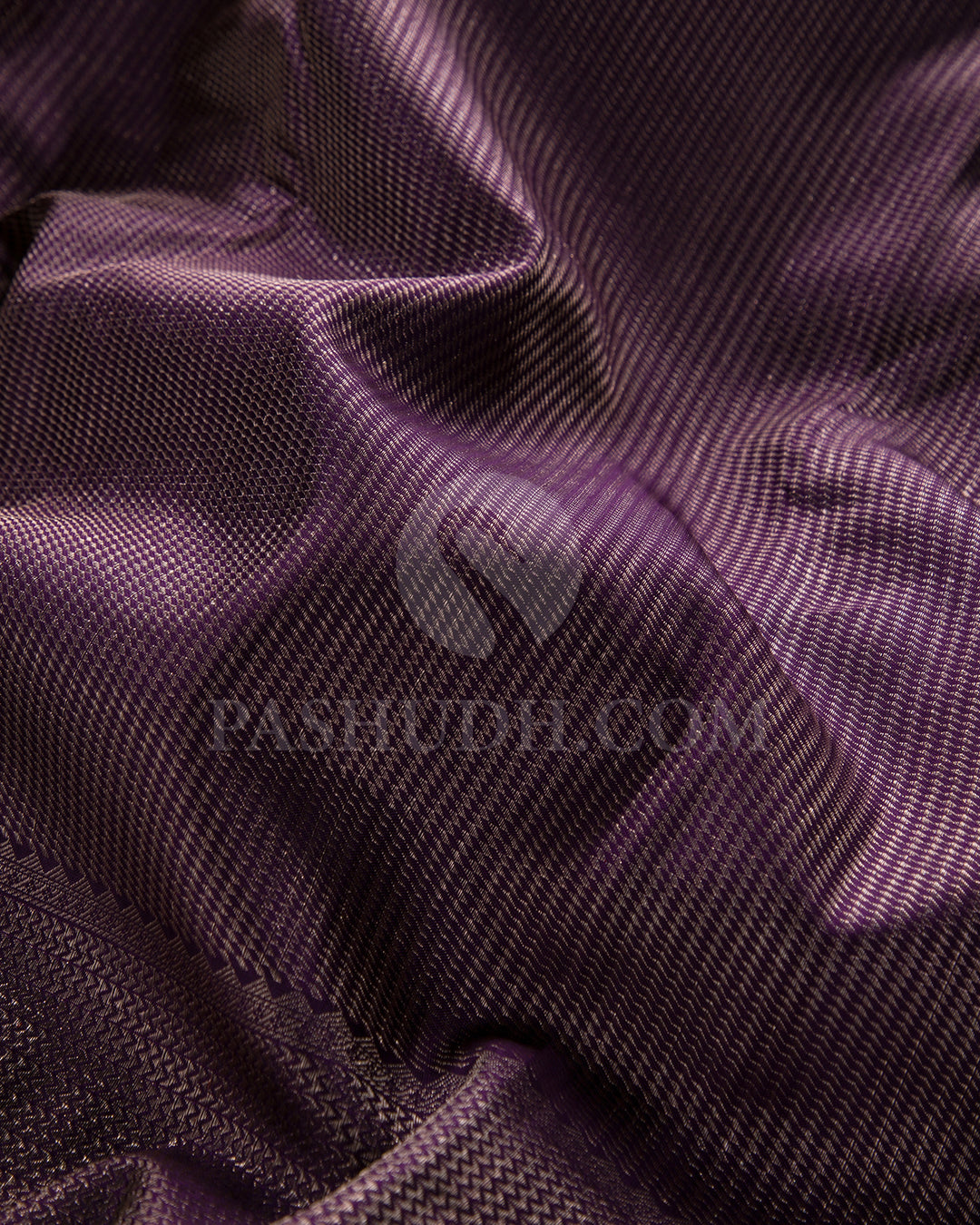 Violet and Forest Green Kanjivaram Silk Saree - D540(B)