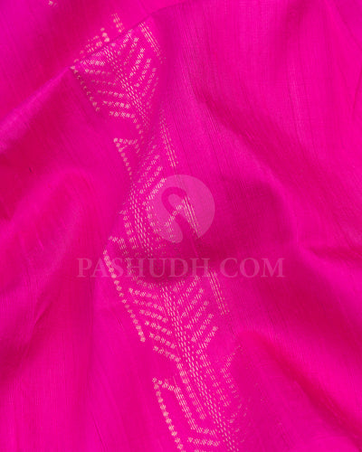 Rani Pink Dupion Soft Silk Saree - AC97