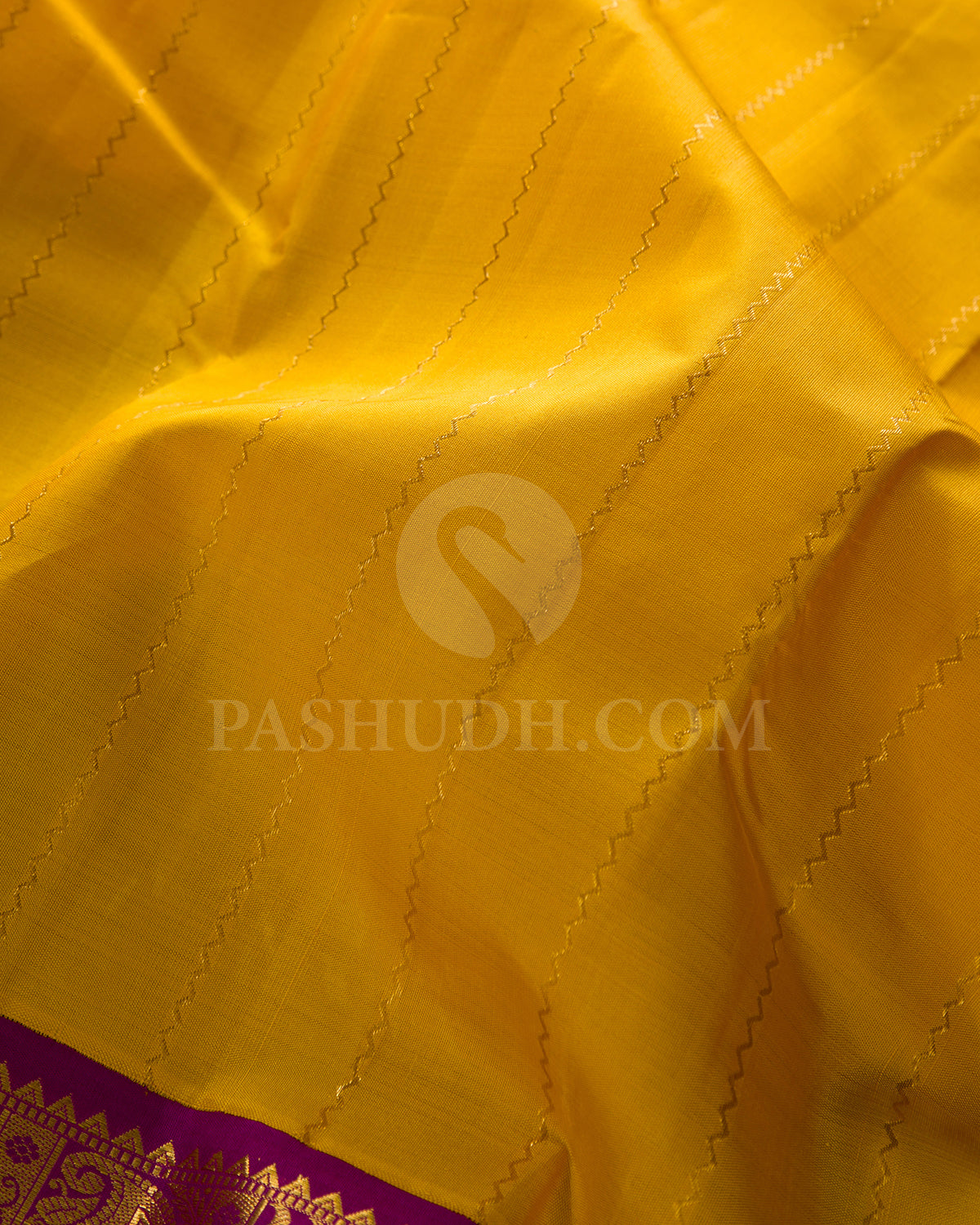 Mango Yellow And Magentha Traditional Kanjivaram Silk Saree - SVJ64