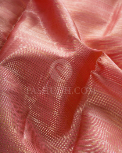 Peach And Rani Pink Kanjivaram Silk Saree -  S1330(B)