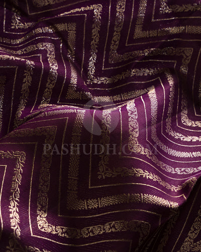 Purple And Candy Pink Kanjivaram Silk Saree - D611(A)