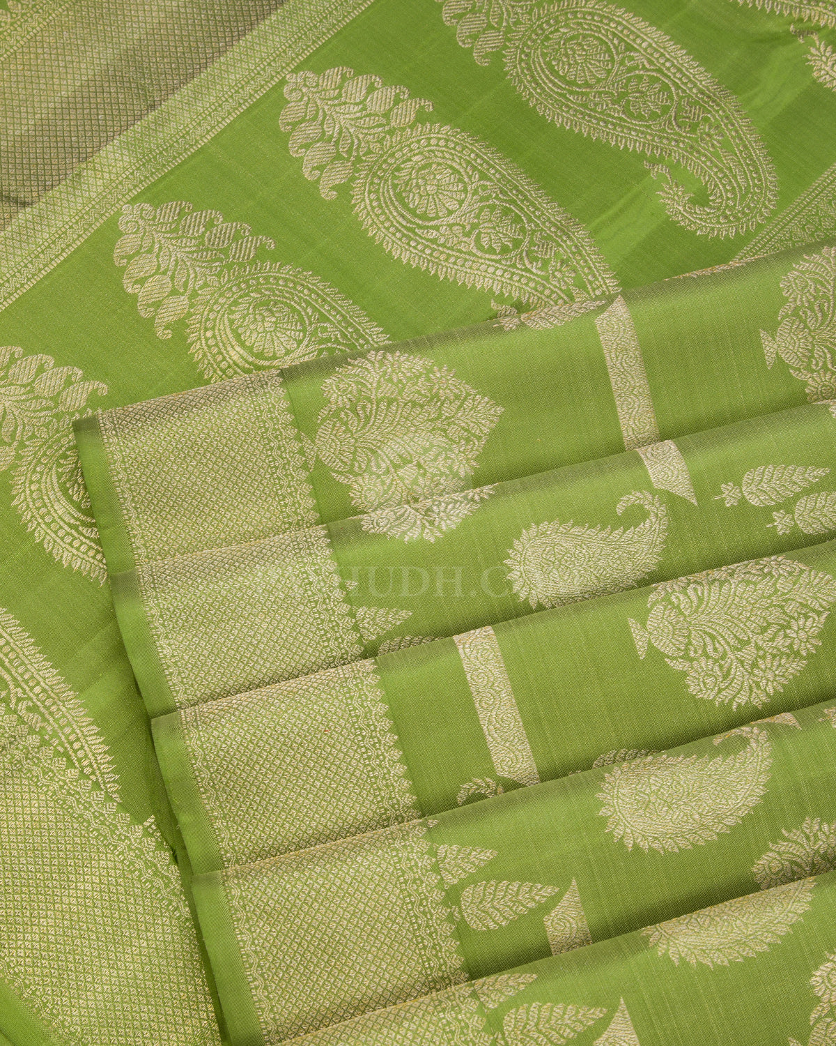Pear Green Kanjivaram Silk Saree - S850 - View 5