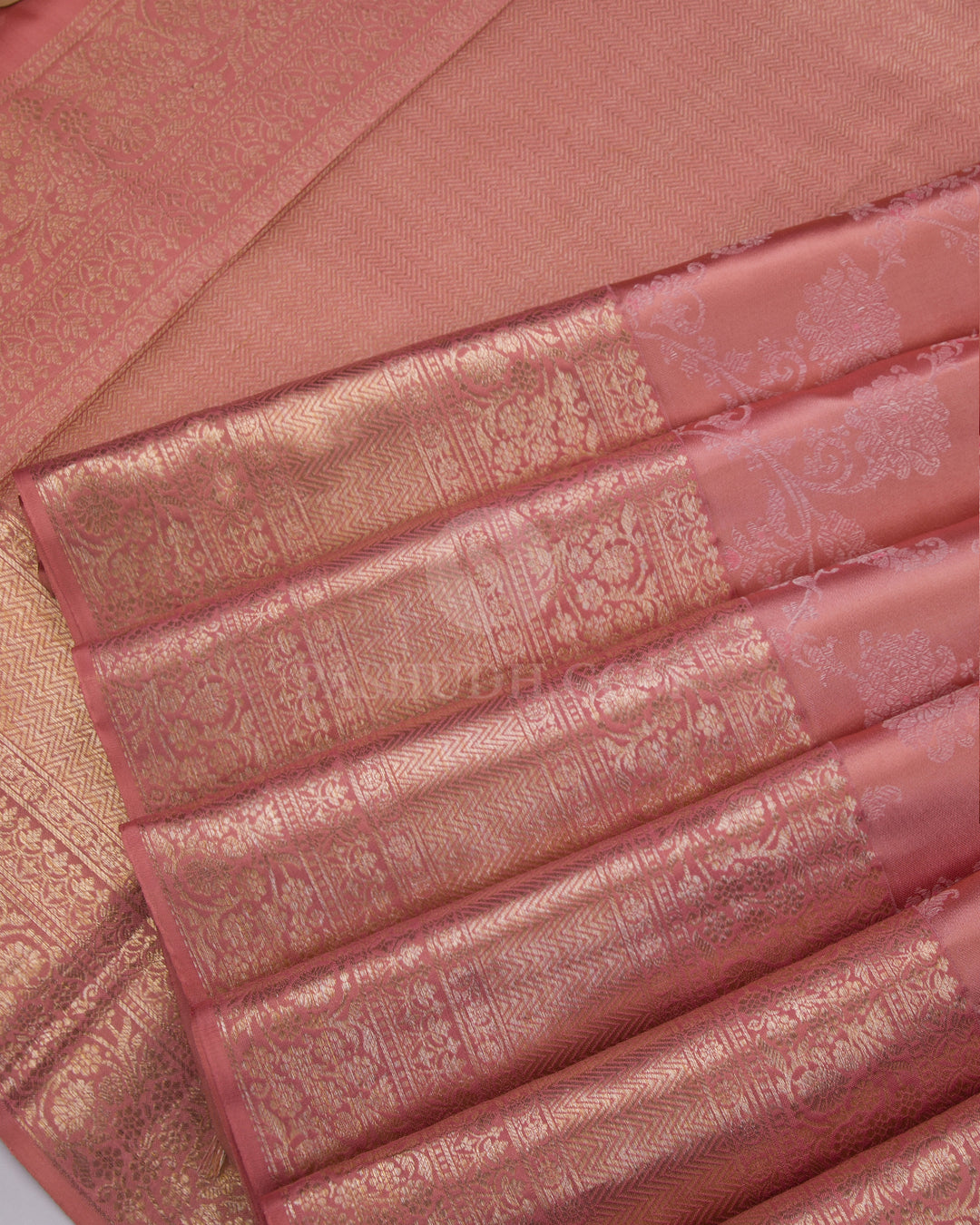 Peach Kanjivaram Silk Saree - D462 - View 4