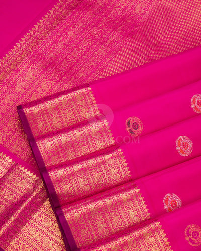 Magenta Pink Kanjivaram Silk Saree - S866 - View 5
