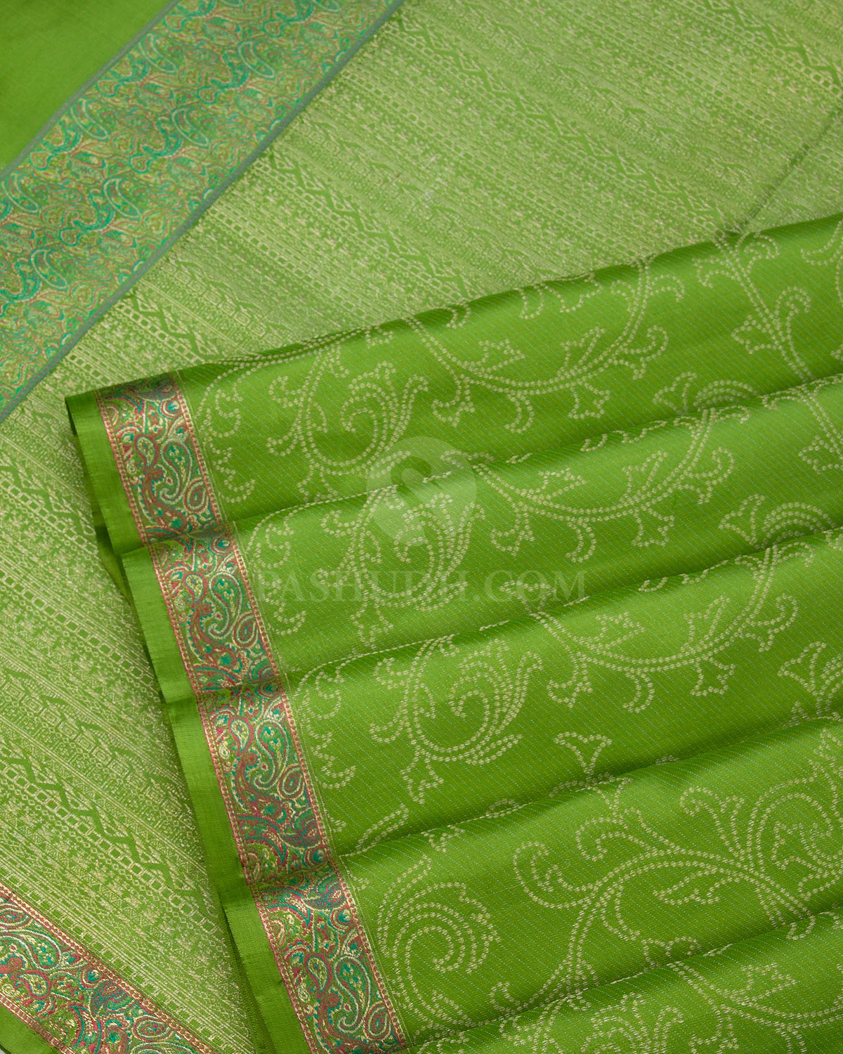 Parrot Green Kanjivaram Silk Saree - DJ236
