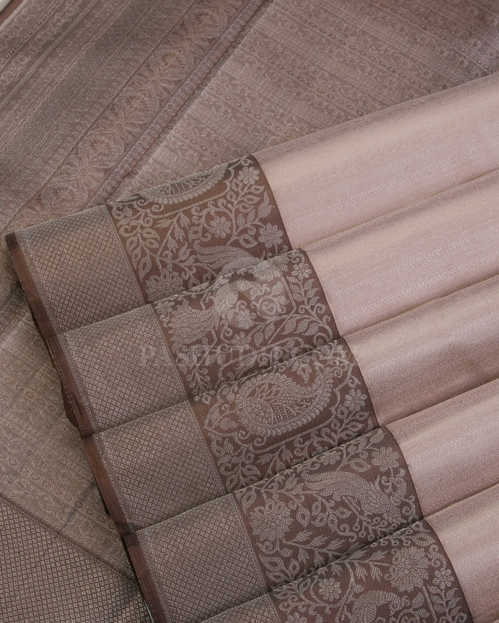 Tan and Brown Kanjivaram Silk Saree - DT216