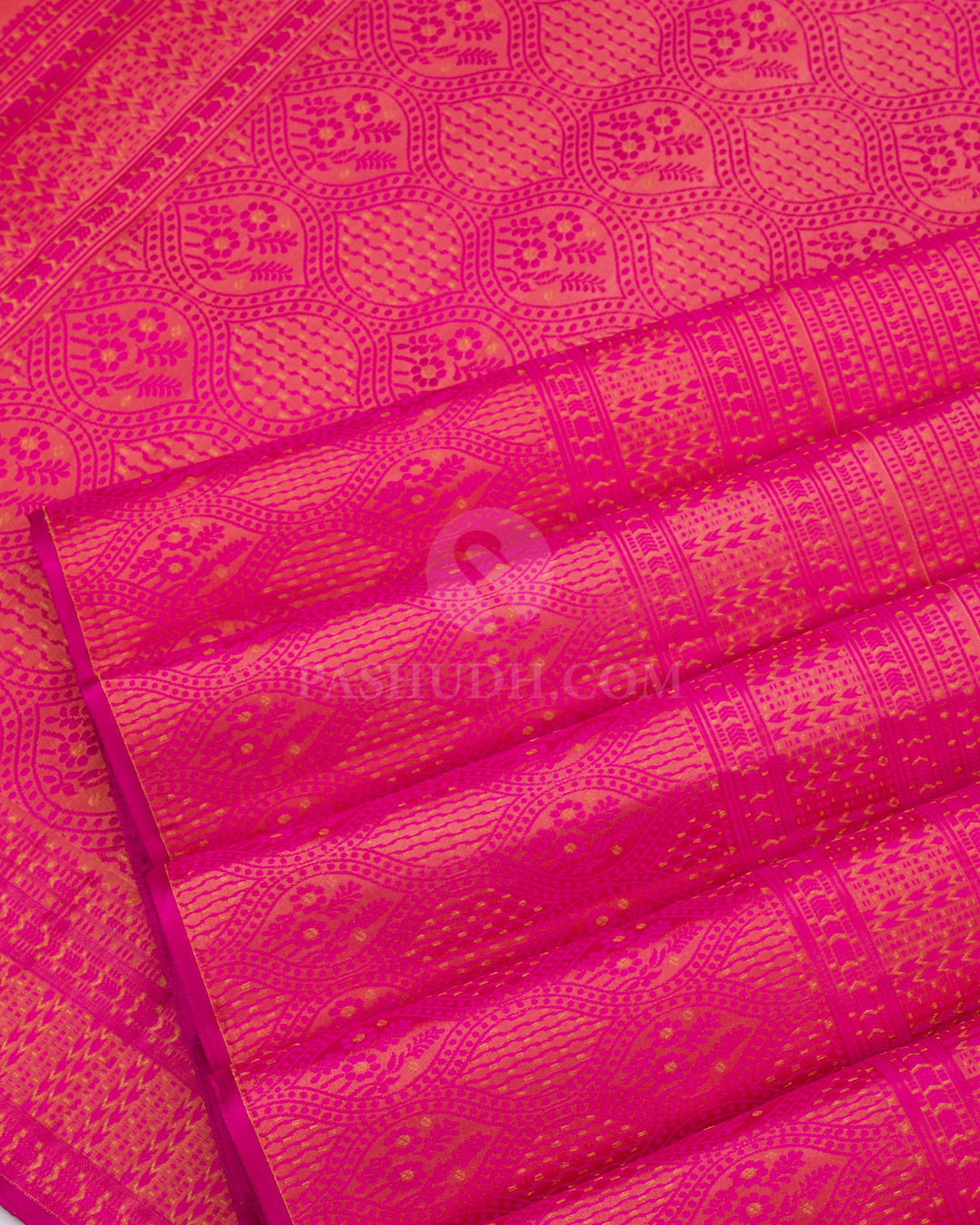 Dark Pink Kanjivaram Silk Saree - DJ220 - View 4