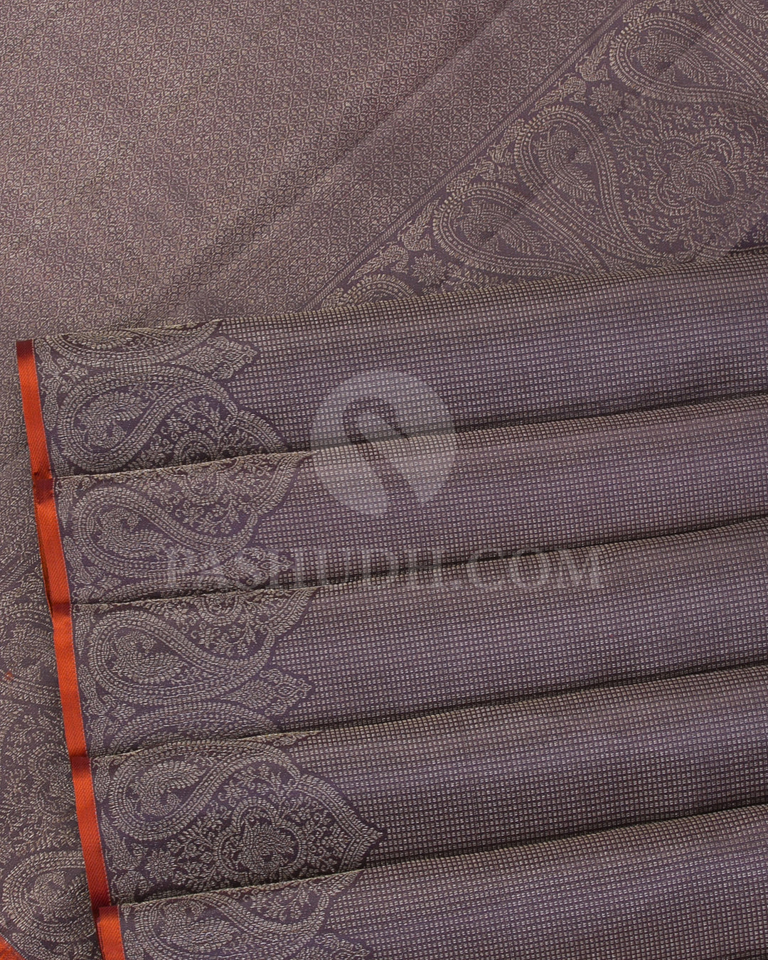 Heather Purple Kanjivaram Silk Saree - DJ317(A) - View 3