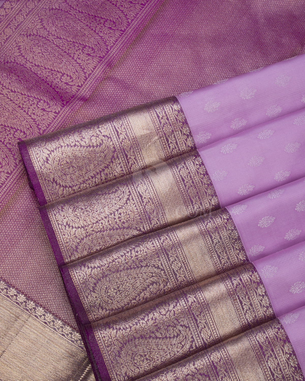 Lilac and Violet Kanjivaram Silk Saree - DT211