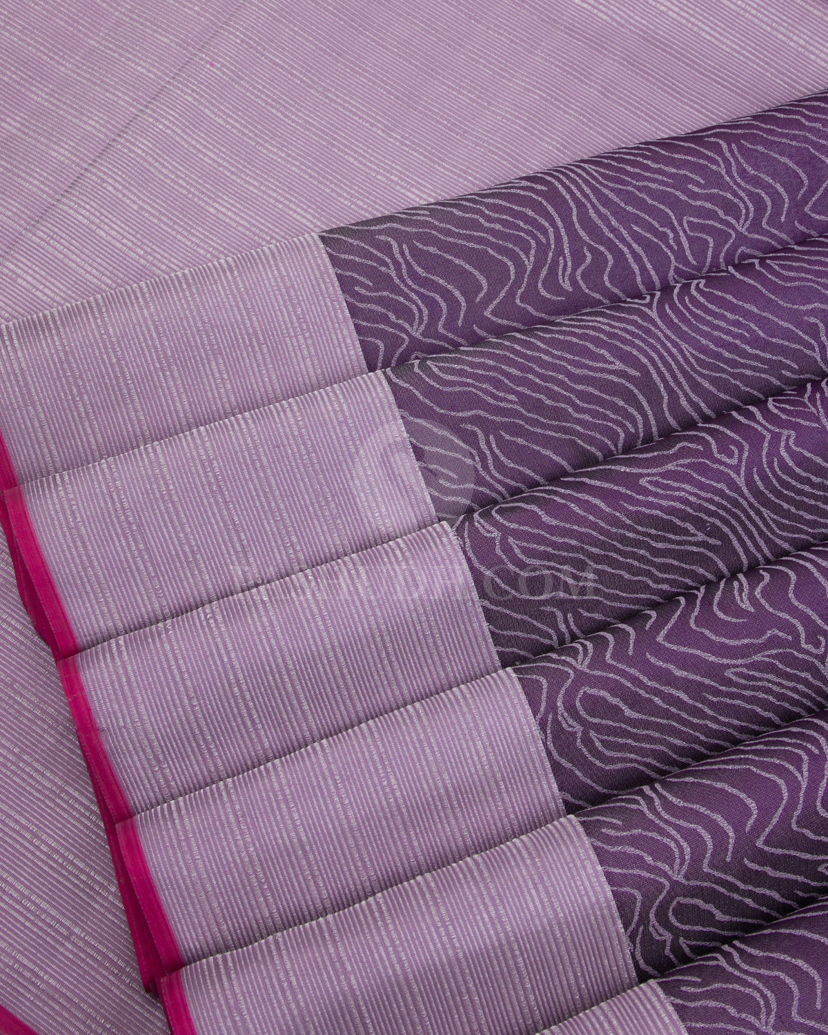 Dark Violet & Lilac Kanjivaram Silk Saree - D507(D) - View 3
