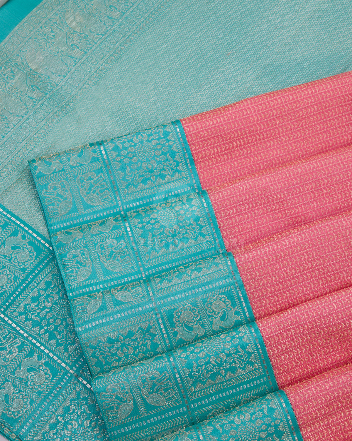 Light Pink & Anandha Kanjivaram Silk Saree - S760 - View 5