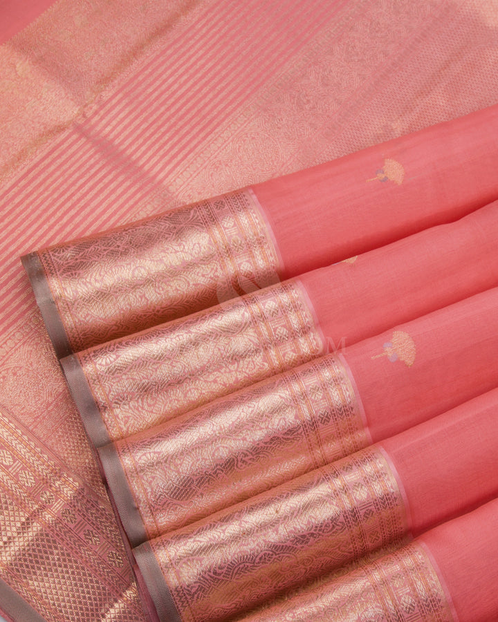 Peach Kanjivaram Silk Saree - S832