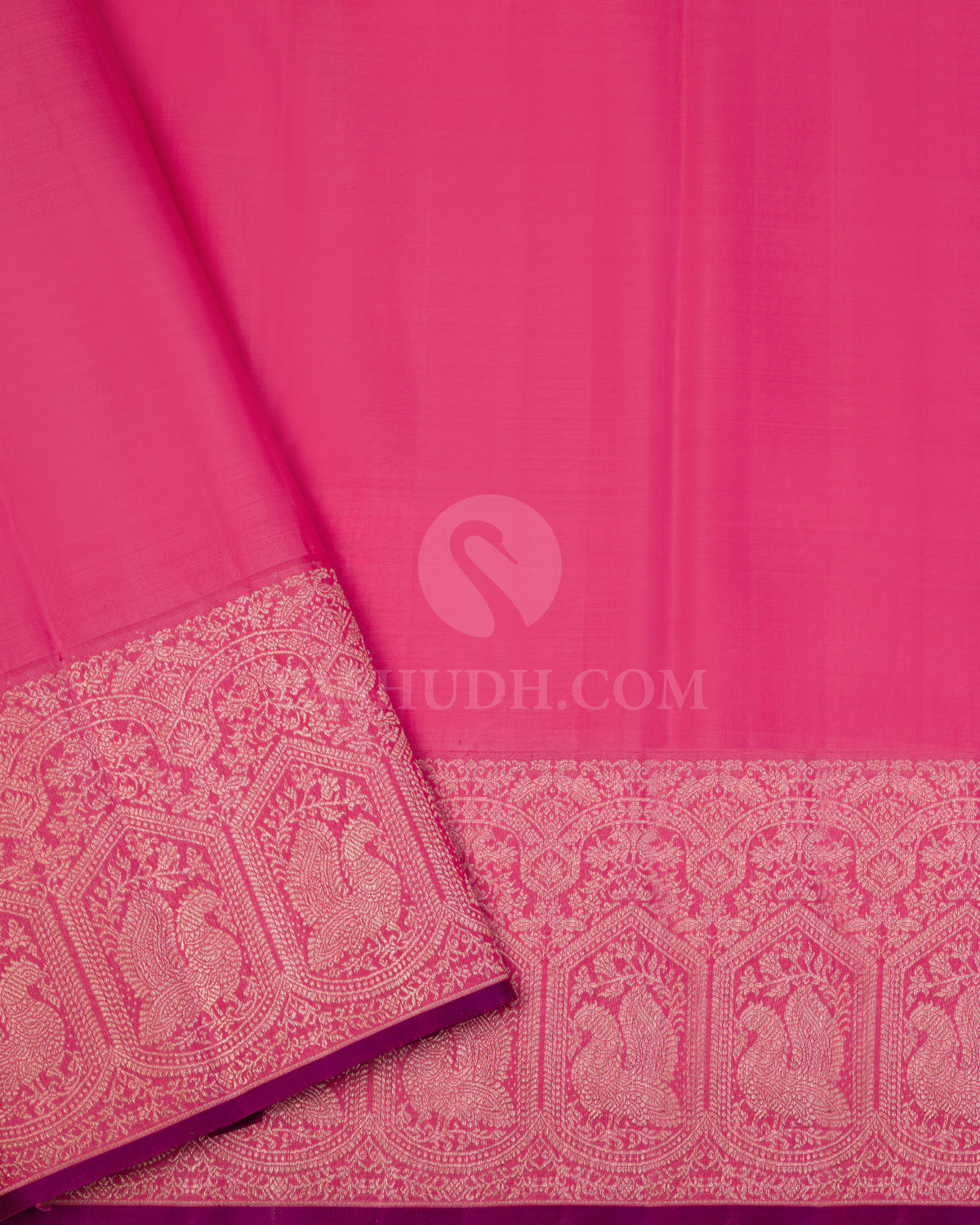 Sky Blue & Taffy Pink Kanjivaram Silk Saree - S967 - View 3