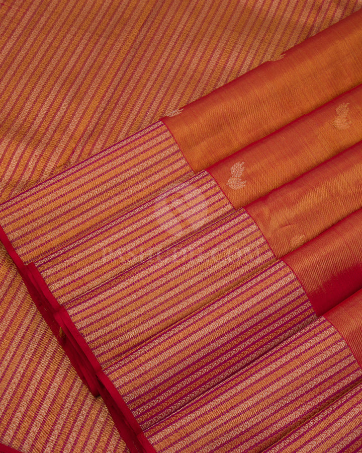 Red Tissue Kanjivaram Silk Saree - S1066(A) - View 4