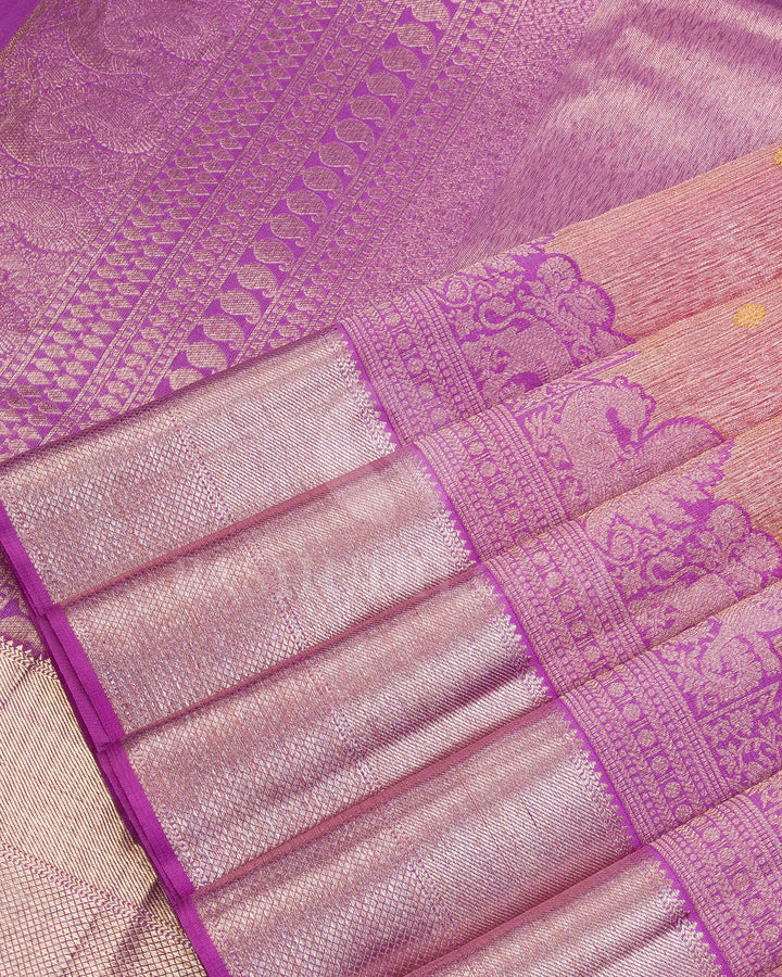 Lavender Kanjivaram Silk Saree with Shimmer - S937