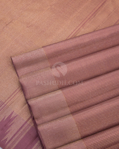 Chocolate and Pink Zari Kanjivaram Silk Saree - S780 - View 5