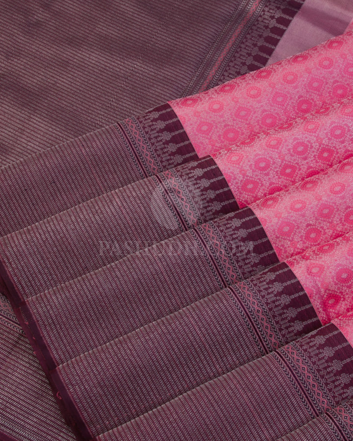 Light Pink Kanjivaram Silk Saree - DT240(A) - View 3