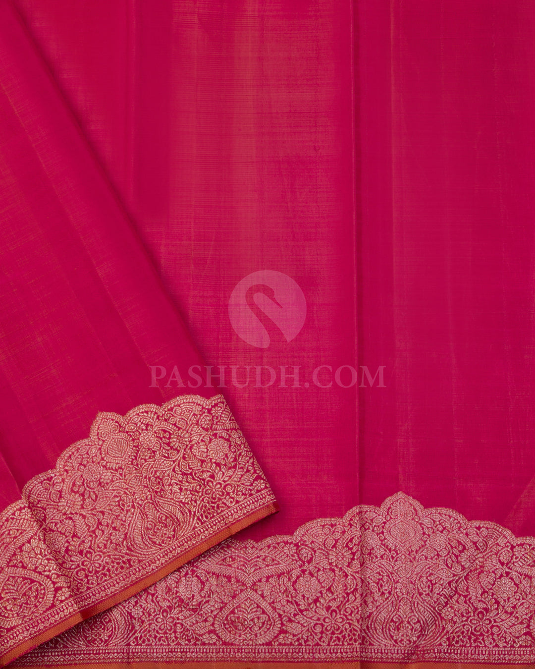 Onion Pink & Orange Shot Pink Kanjivaram Silk Saree - S972 - View 3