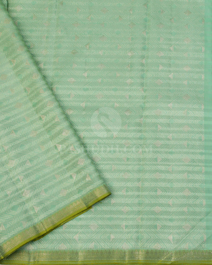 Sky Blue Kanjivaram Silk Saree - S996 - View 3