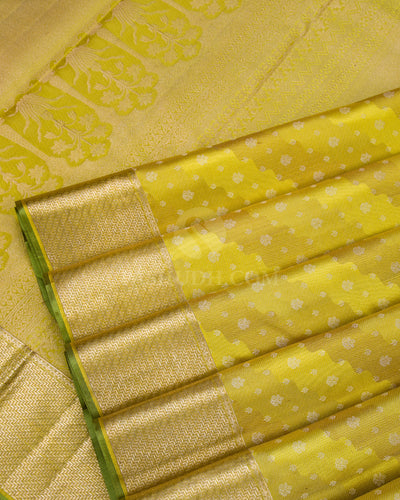 Lime Green Kanjivaram Silk Saree - DT209