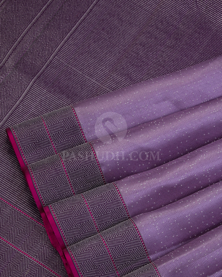 Pale Lavender and Deep Lavender Kanjivaram Silk Saree - DJ264