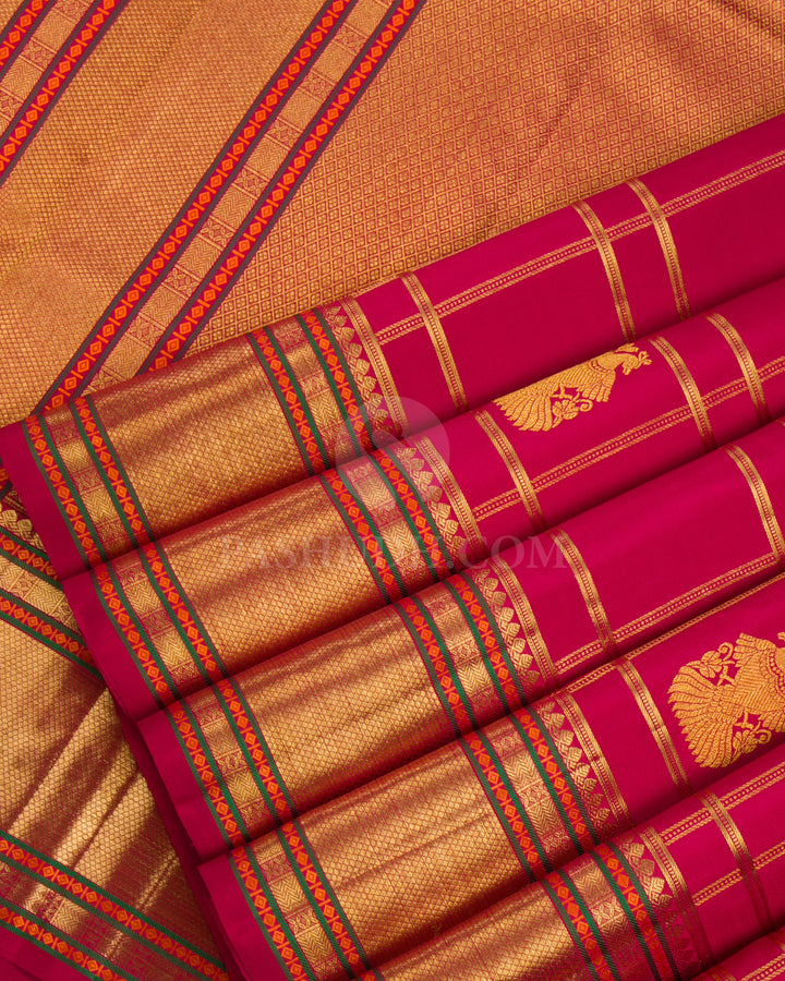 Maroon Kanjivaram Silk Saree - D15 - View 3