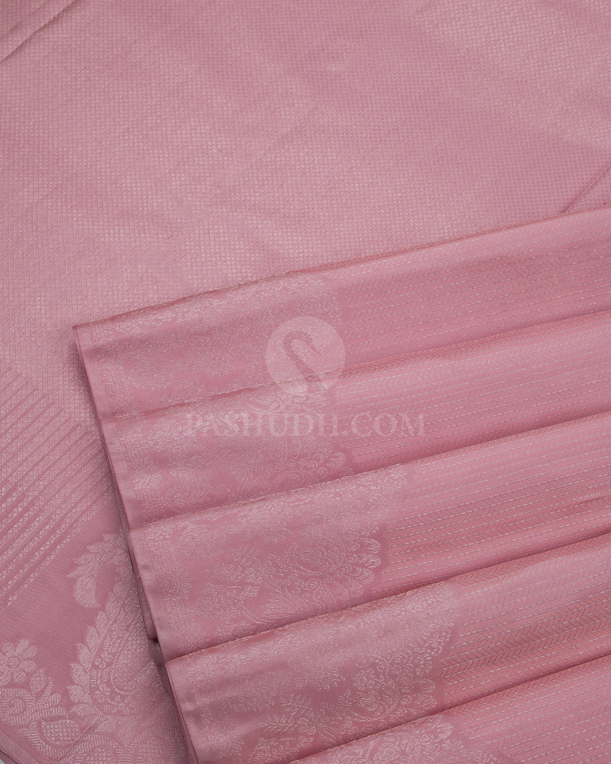 Baby Pink Kanjivaram Silk Saree - D450 - View 