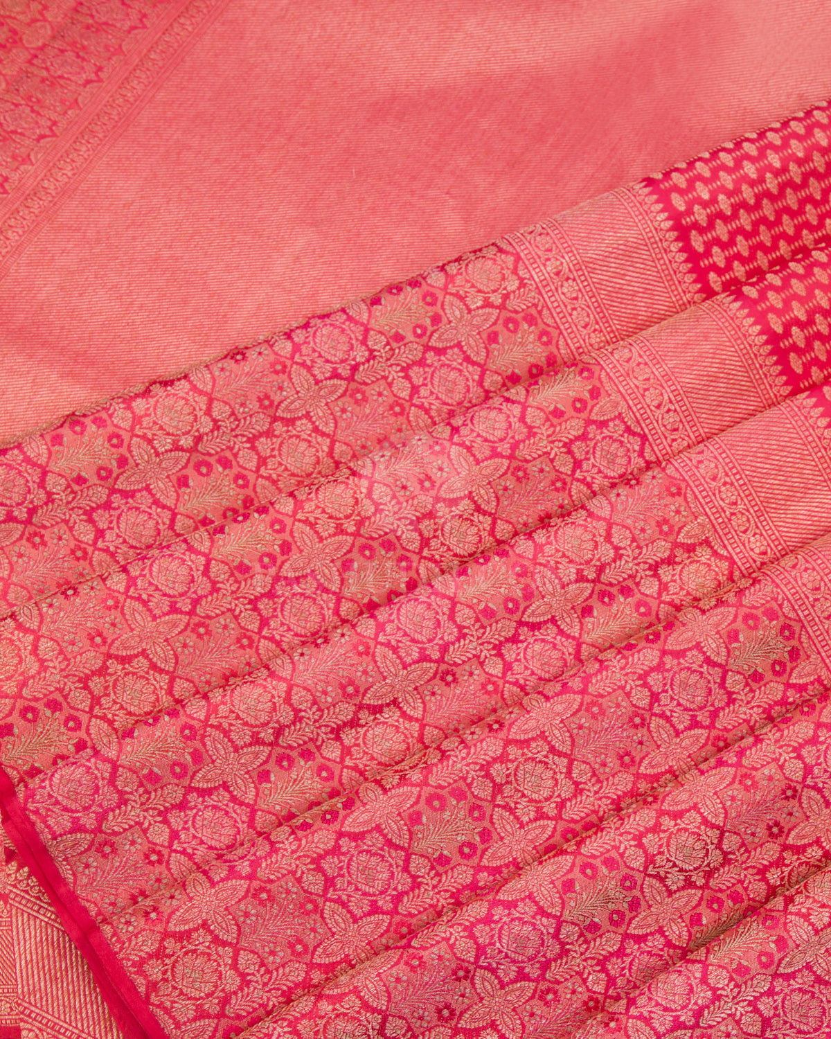 Pink Pure Zari Kanjivaram Silk Saree - S835 -View 5