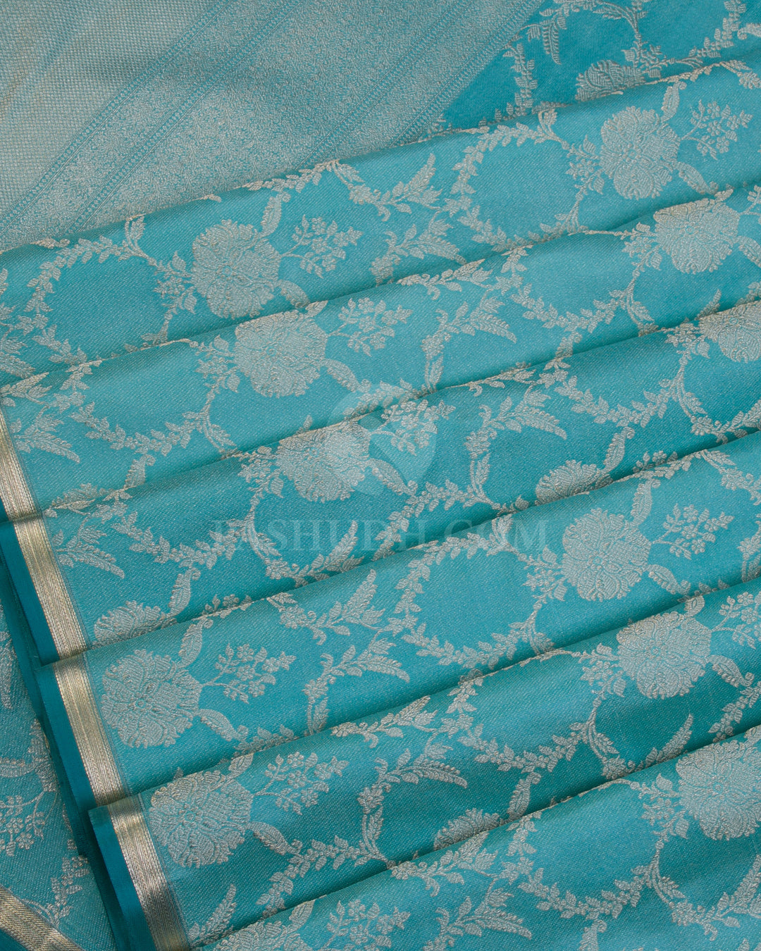 Sky Blue Kanjivaram Silk Saree - DT256(A) - View 3
