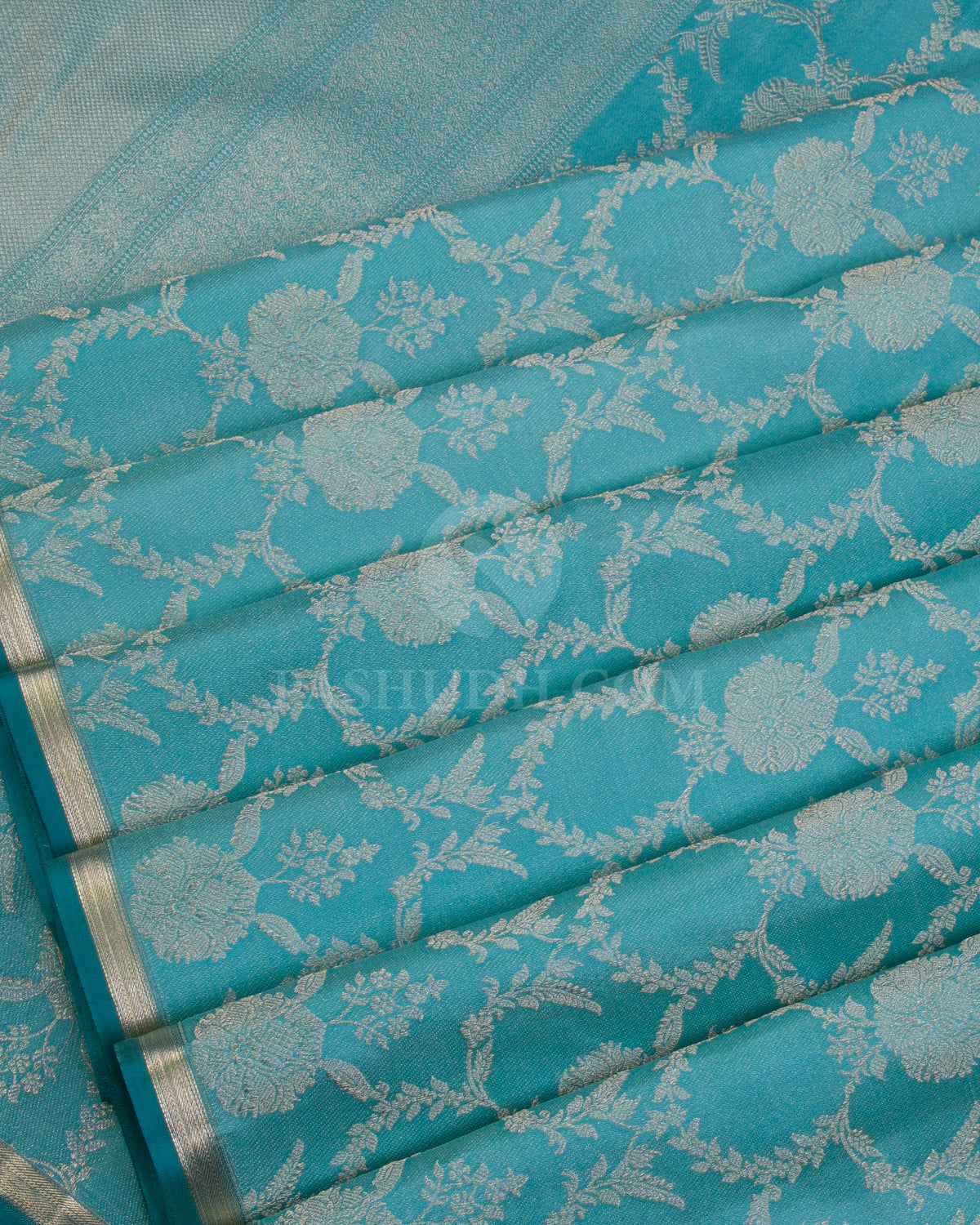 Sky Blue Kanjivaram Silk Saree - DT256(A) - View 3