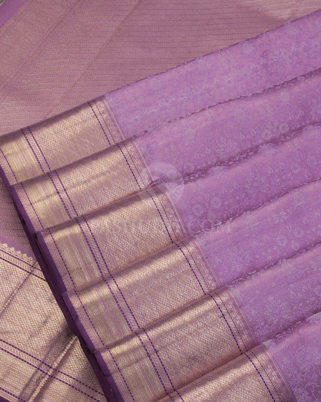 Lavender and Purple Kanjivaram Silk Saree - DJ284(A) - View 3