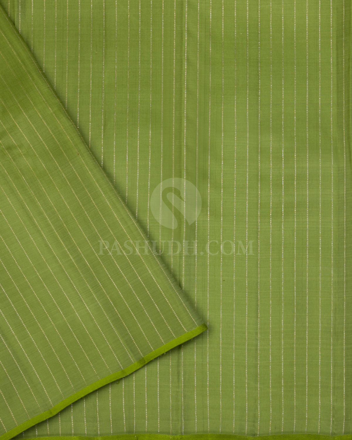 Grey & Green Kanjivaram Silk Saree - S992 - View 3