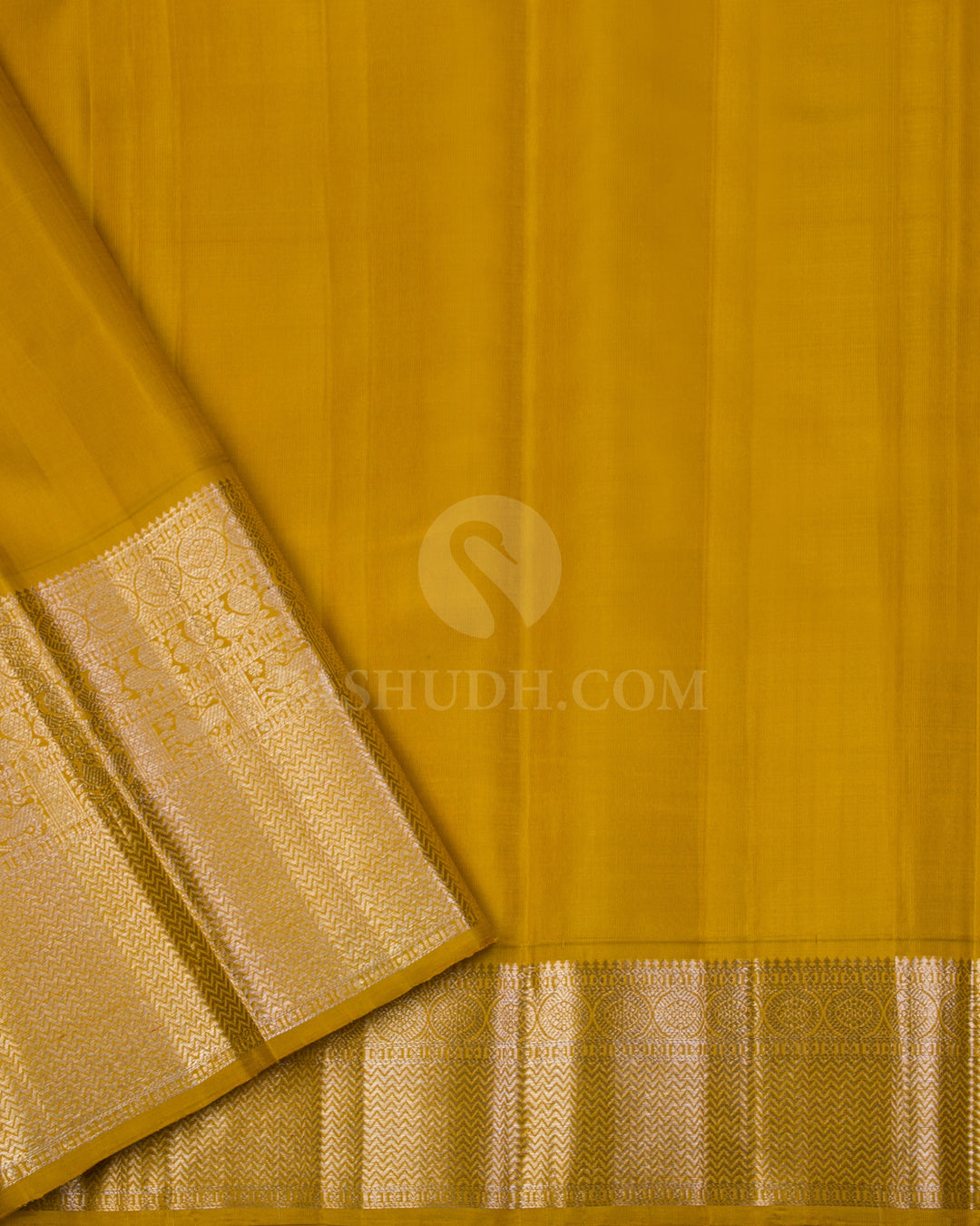 Lavender & Tuscany Yellow Kanjivaram Silk Saree - S998 - View 3
