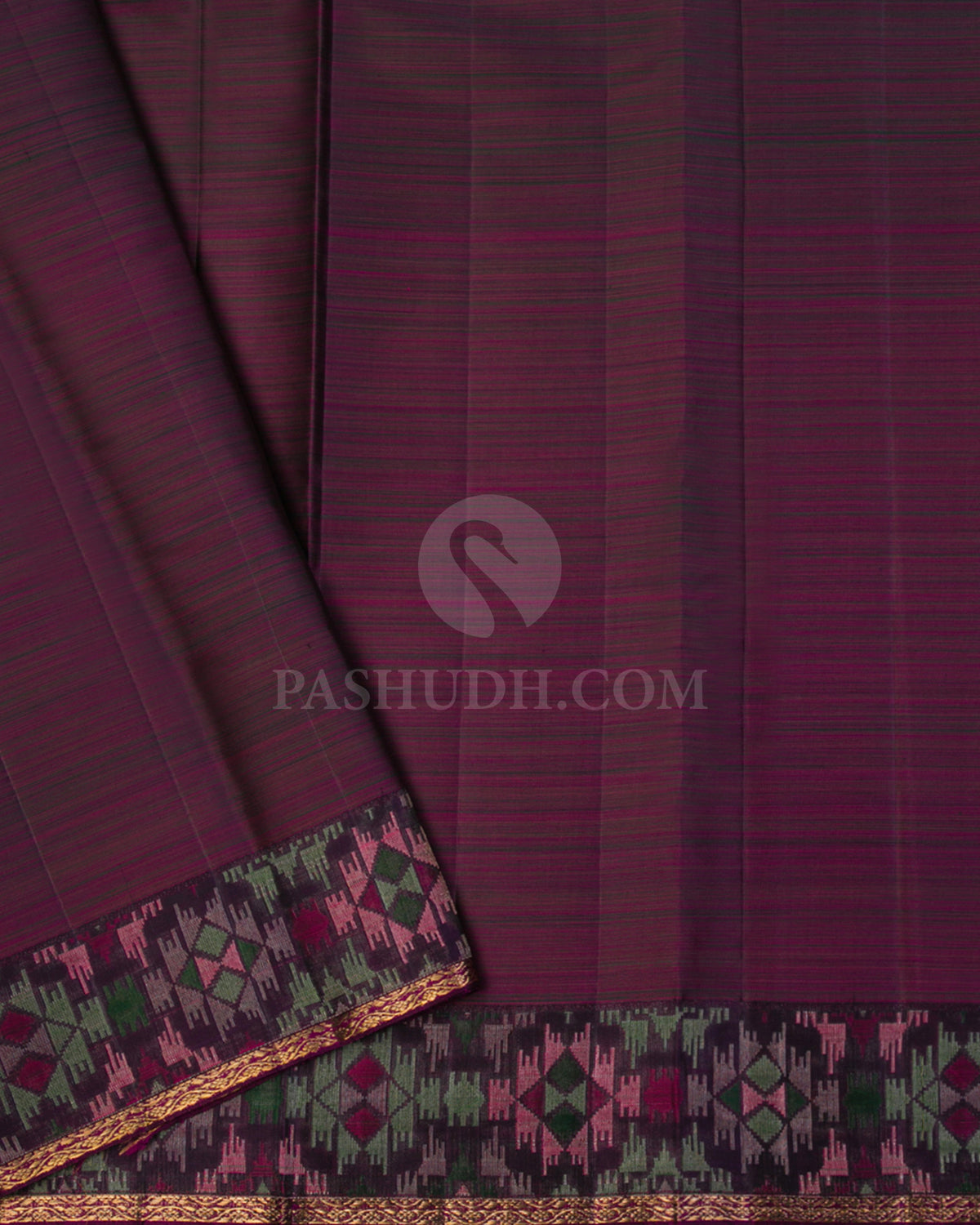 Purple and Multicolor Kanjivaram Silk Saree - DJ271(A) - View 2