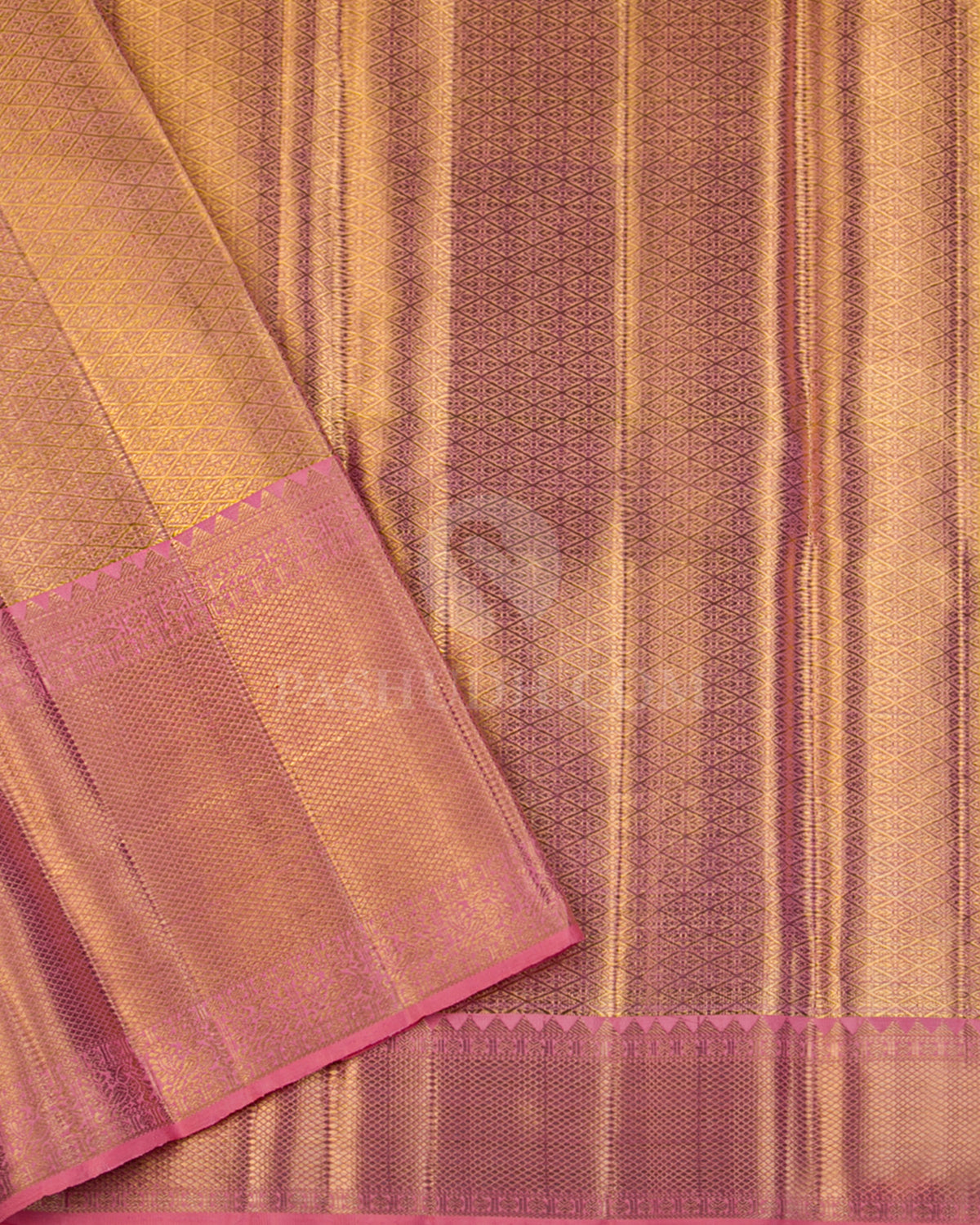 Pink Tissue Kanjivaram Silk Saree - S982 - View 3