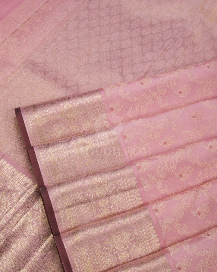 Old Rose Kanjivaram Silk Saree - DJ240