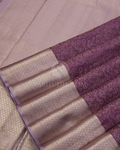 Lavender Kanjivaram Silk Saree - D517(A) - View 3