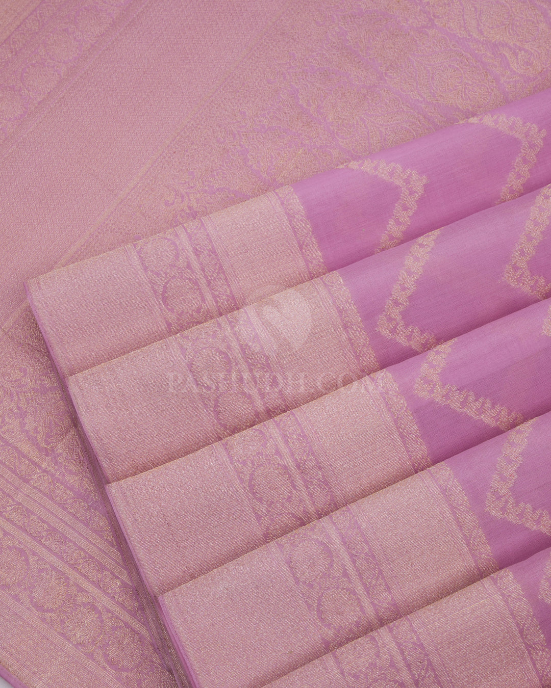 Light Pink Kanjivaram Silk Saree - DJ227 - View 4